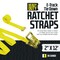 Dc Cargo Ratchet Strap with E-Track Fittings, 4' fixed end, 800PK 212RSEF-800 - alternate 2